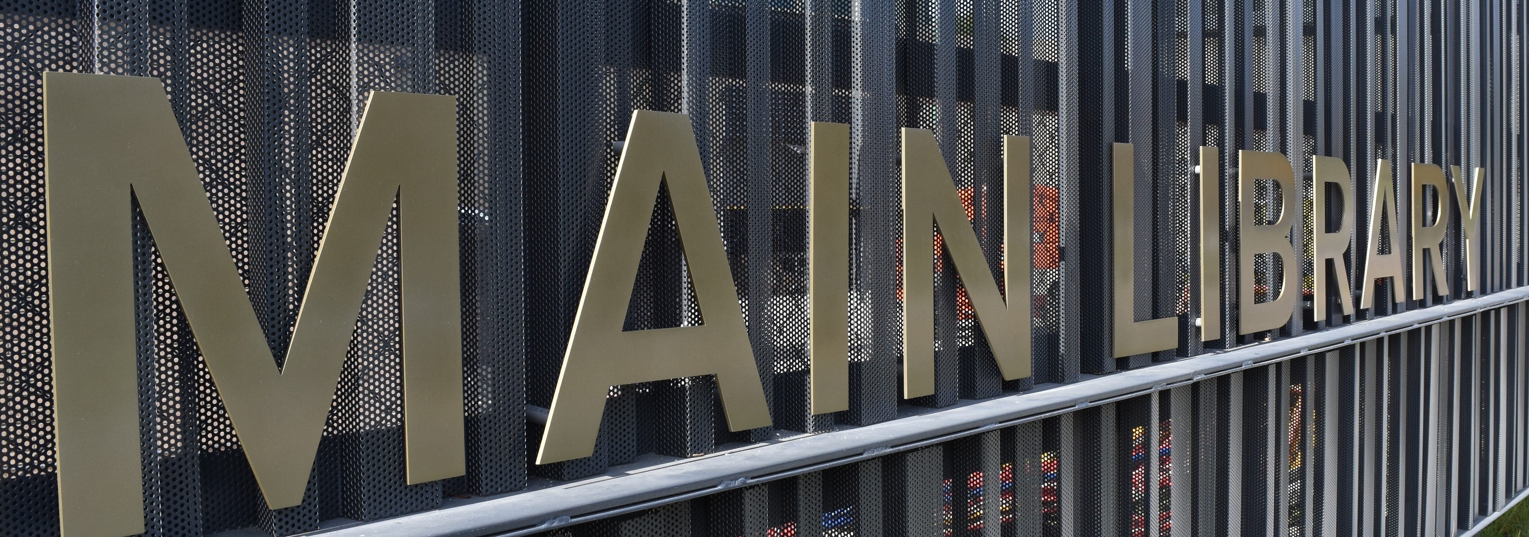 Main Library Sign